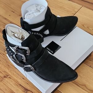 Dolce Vita Black Studded Ankle Booties
